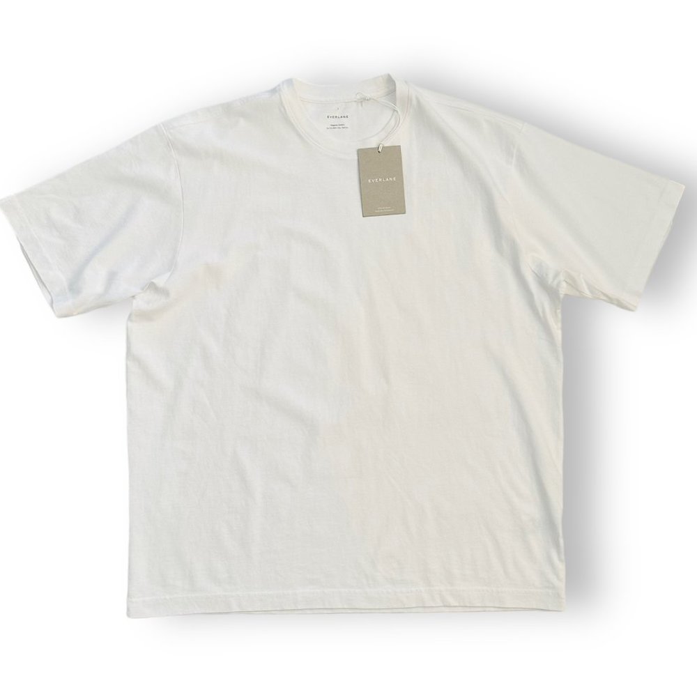 Everlane Men's Size L Premium Weight Organic Crew Neck White T-Shirt NEW